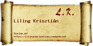 Liling Krisztián névjegykártya